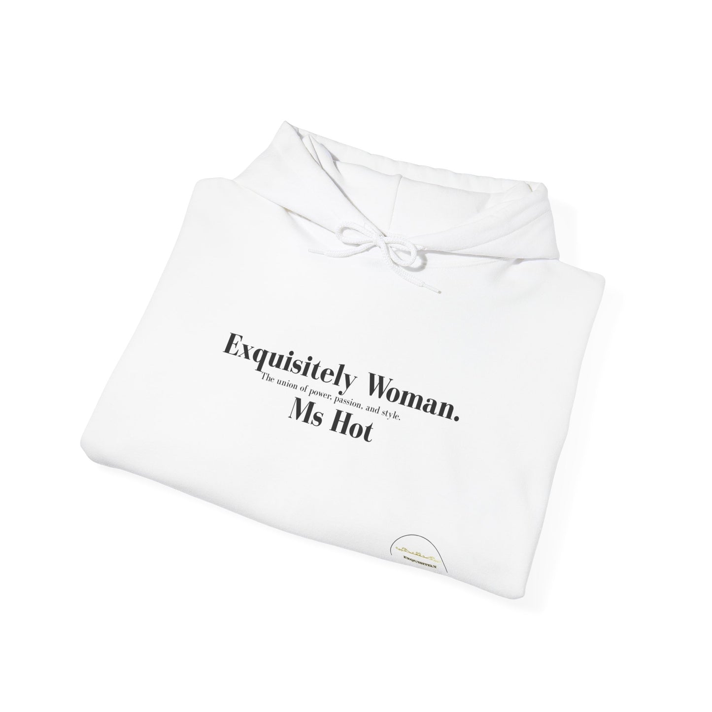 Image of a Hoodie - Respect is Cool Mrs Hot Woman folded on white background