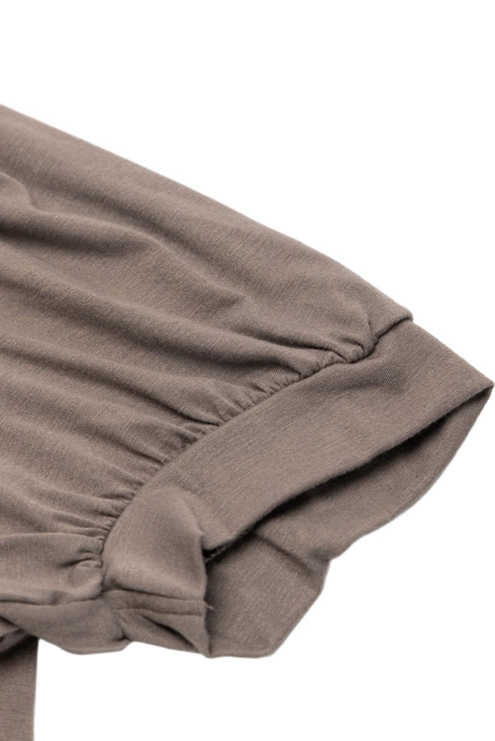 Woman Desert Palm dress, Pleated Puff Sleeve Shift T-shirt Dress, leeve view