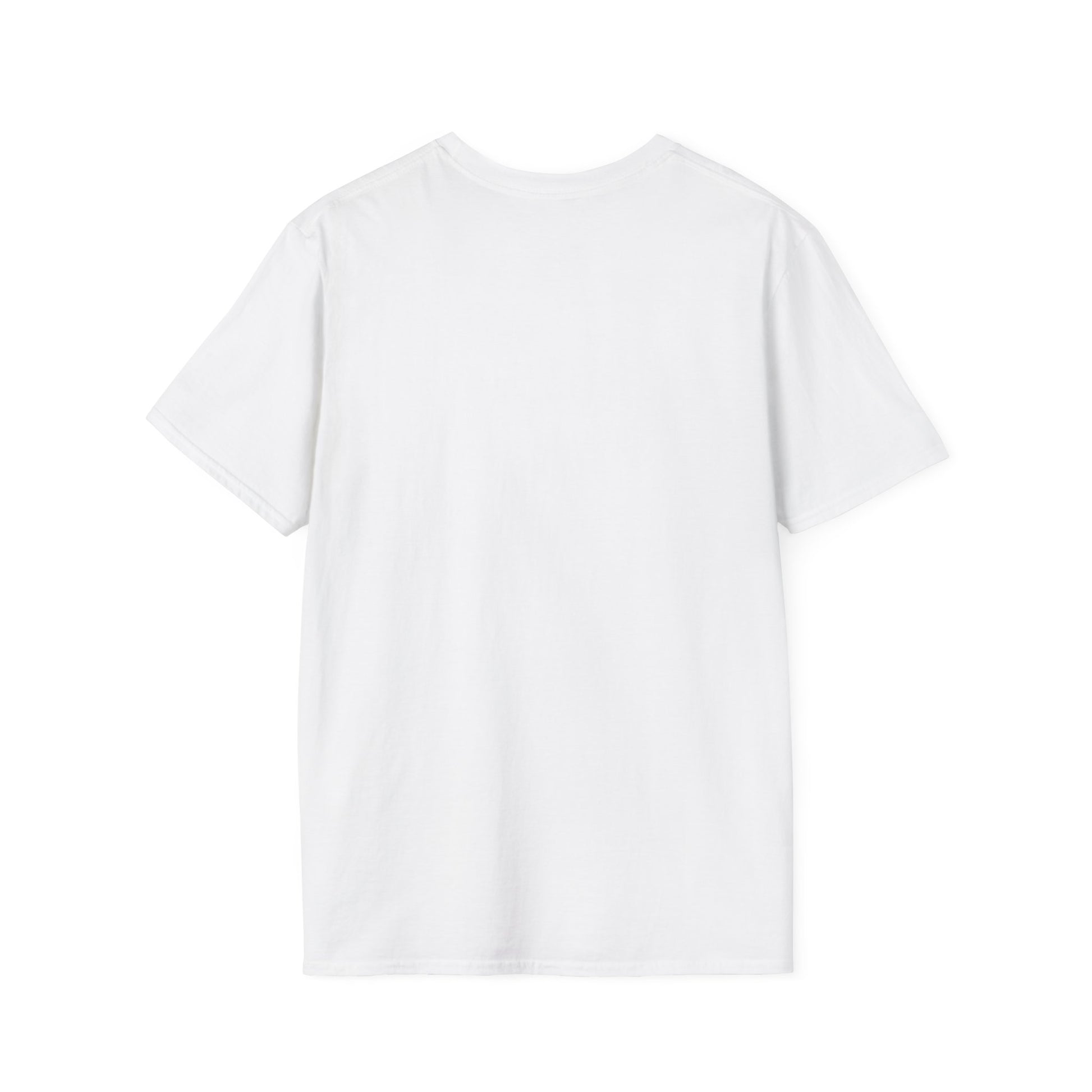 Personalised_Unisex_Soft_style_T-Shirt_ White colour, Cotton_T_-shir._Main_character_moment_slogan. back no slogan