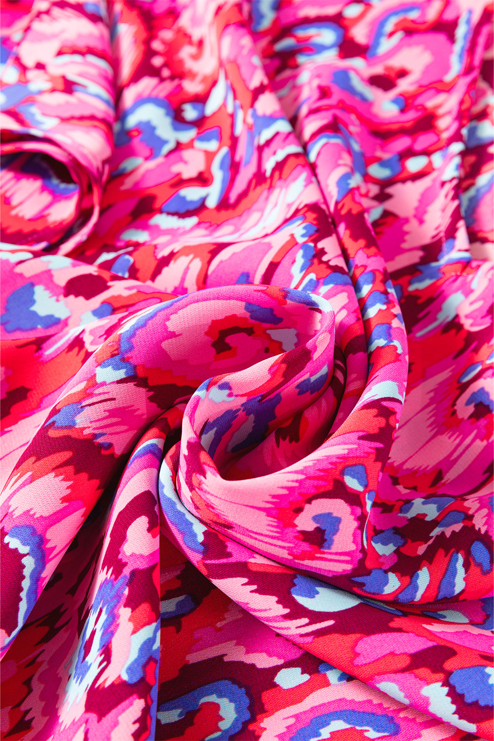 Pink Abstract Loose Fit Tunic Blouse, colours  displayed in close view