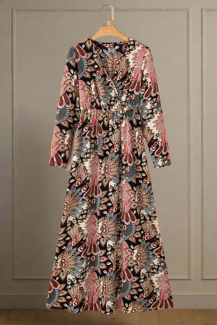 multicolour dress, front views