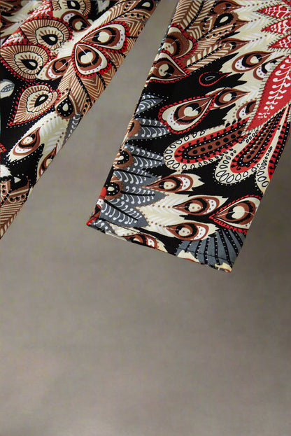 multicolour dress,  left side sleeve view